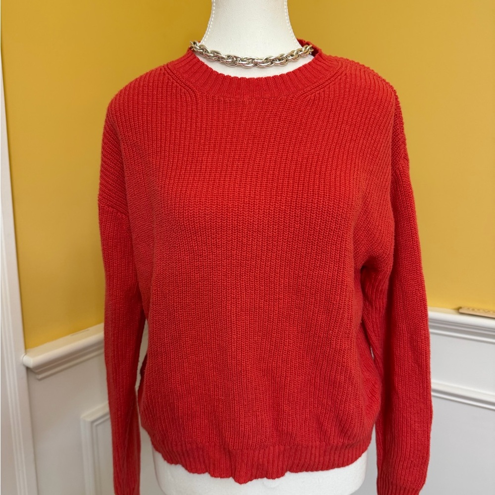 American Eagle Outfitters Classic Red Crew Neck Sweater loose fit size S